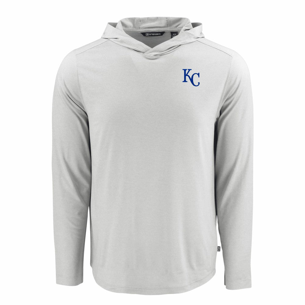 Kansas City Royals Cutter & Buck Coastline Epic Comfort Recycled Eco Hoodie Long Sleeve T-Shirt Clearance