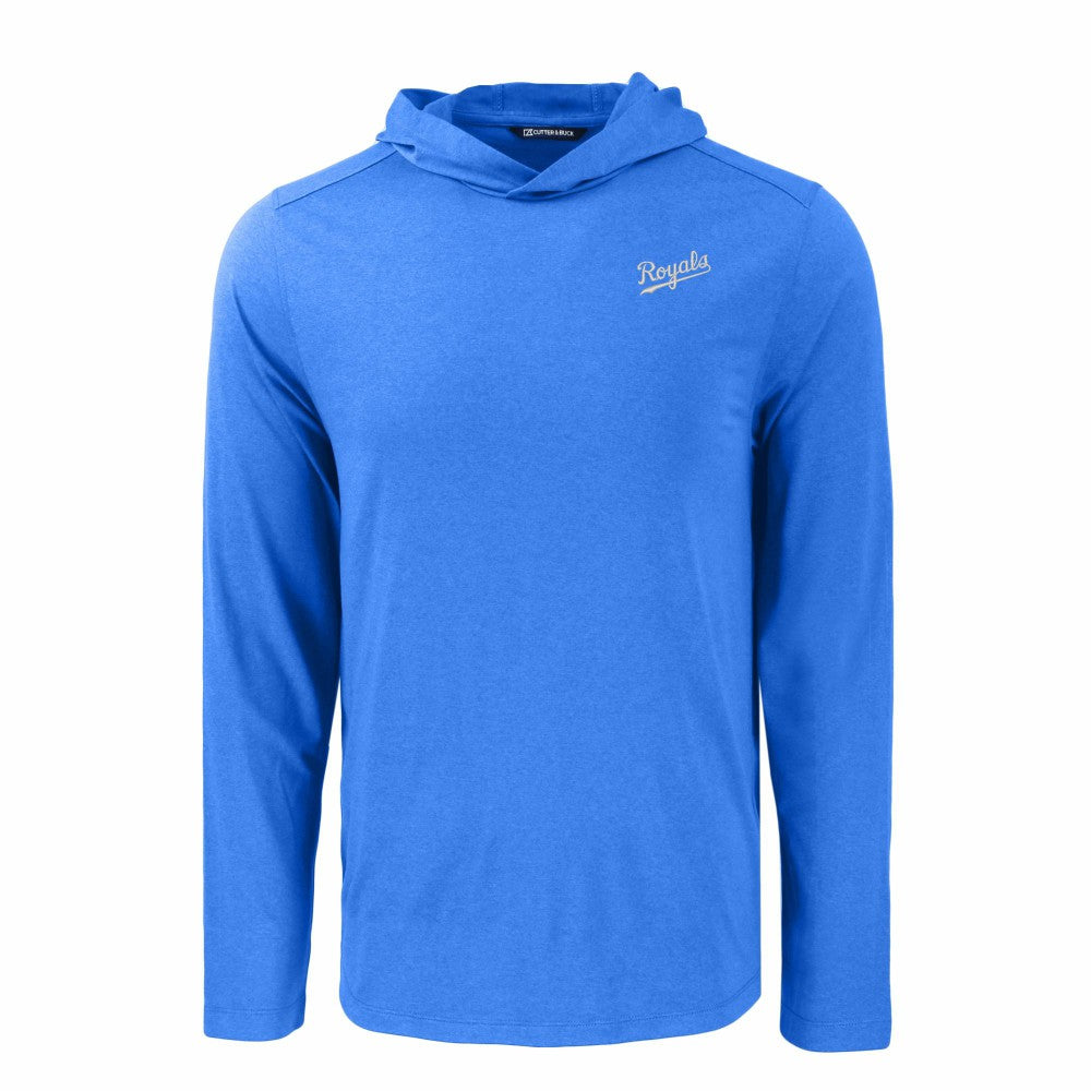 Kansas City Royals Cutter & Buck Coastline Epic Comfort Recycled Eco Hoodie Long Sleeve T-Shirt Lifestyle