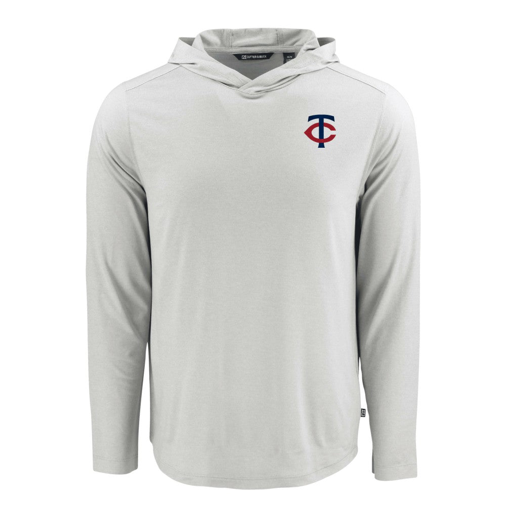 Minnesota Twins Cutter & Buck Coastline Epic Comfort Recycled Eco Hoodie Long Sleeve T-Shirt Clearance