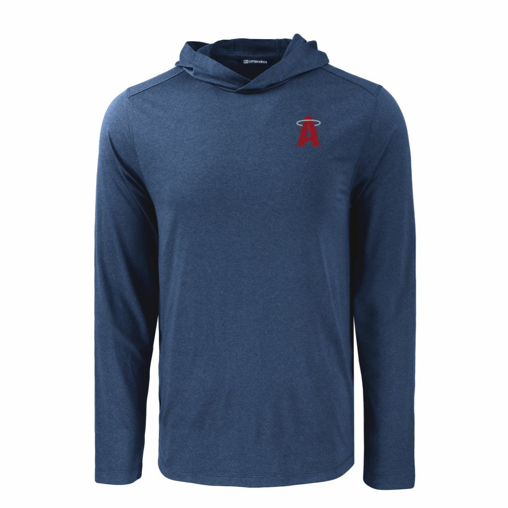 Los Angeles Angels Cutter & Buck Coastline Epic Comfort Recycled Eco Hoodie Long Sleeve T-Shirt Clearance