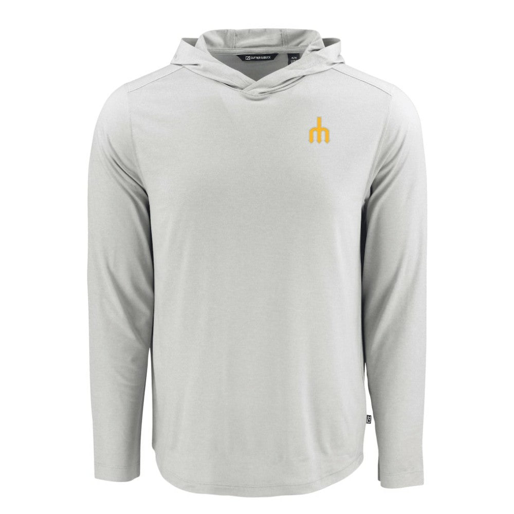 Seattle Mariners Cutter & Buck Coastline Epic Comfort Recycled Eco Hoodie Long Sleeve T-Shirt Clearance
