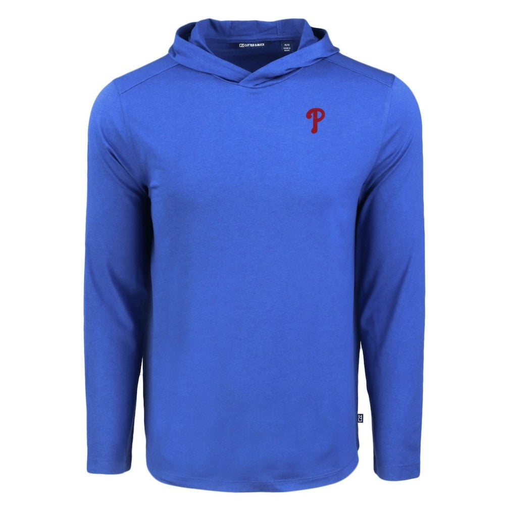 Philadelphia Phillies Cutter & Buck Coastline Epic Comfort Recycled Eco Hoodie Long Sleeve T-Shirt for sale
