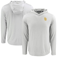 San Diego Padres Cutter & Buck Coastline Epic Comfort Recycled Eco Hoodie Long Sleeve T-Shirt for sale
