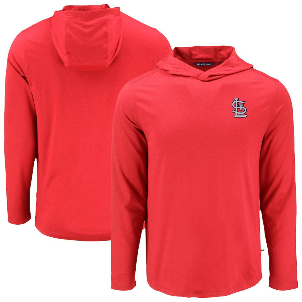 St. Louis Cardinals Cutter & Buck Coastline Epic Comfort Recycled Eco Hoodie Long Sleeve T-Shirt discount
