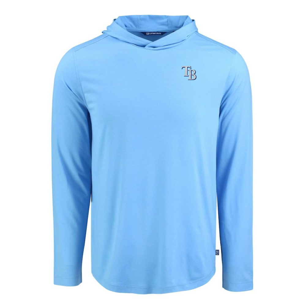 Tampa Bay Rays Cutter & Buck Coastline Epic Comfort Recycled Eco Hoodie Long Sleeve T-Shirt Lifestyle