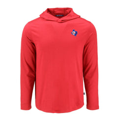 Texas Rangers Cutter & Buck Coastline Epic Comfort Recycled Eco Hoodie Long Sleeve T-Shirt for sale