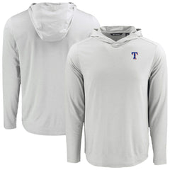 Texas Rangers Cutter & Buck Coastline Epic Comfort Recycled Eco Hoodie Long Sleeve T-Shirt for sale