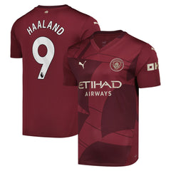 Puma Erling Haaland Manchester City 2024/25 Third Replica Player Jerseys - Burgundy