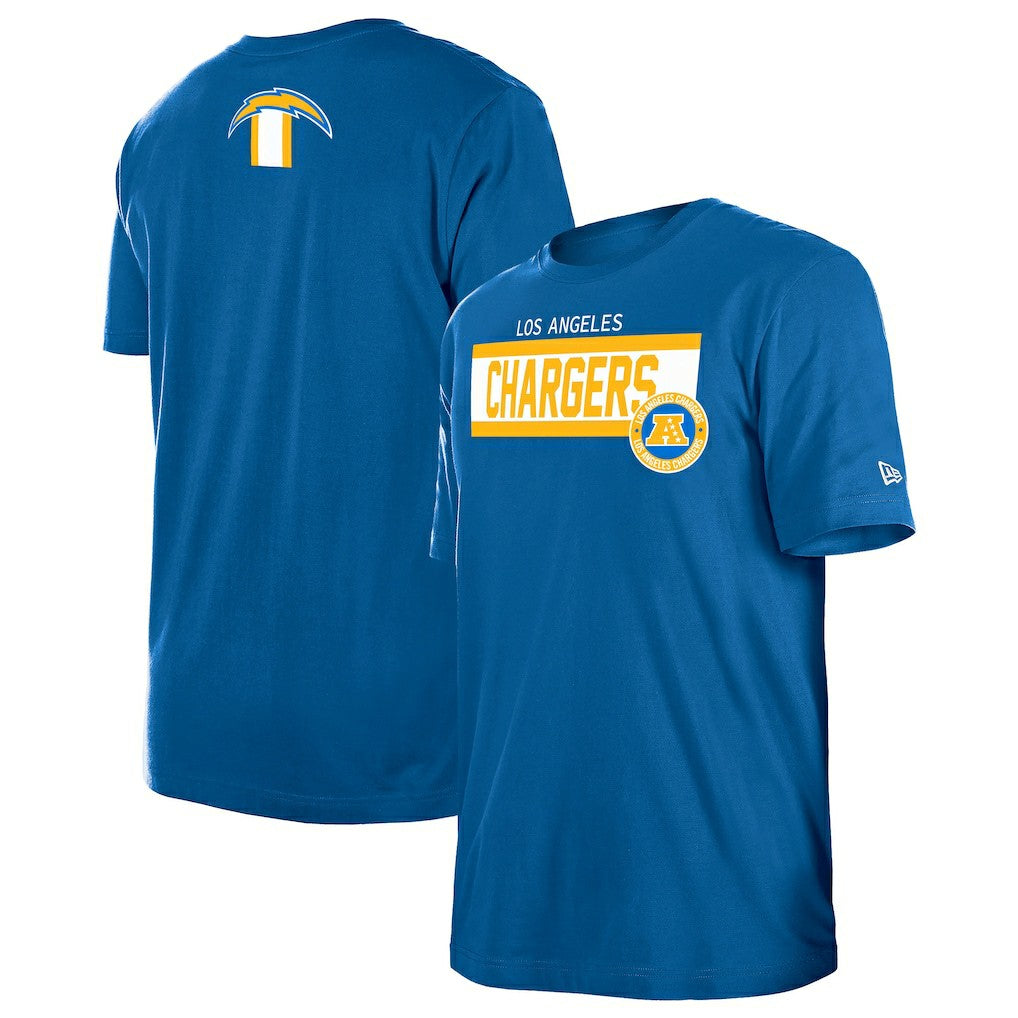 Los Angeles Chargers New Era 3rd Down High Density Print T-Shirt Blue - NFL