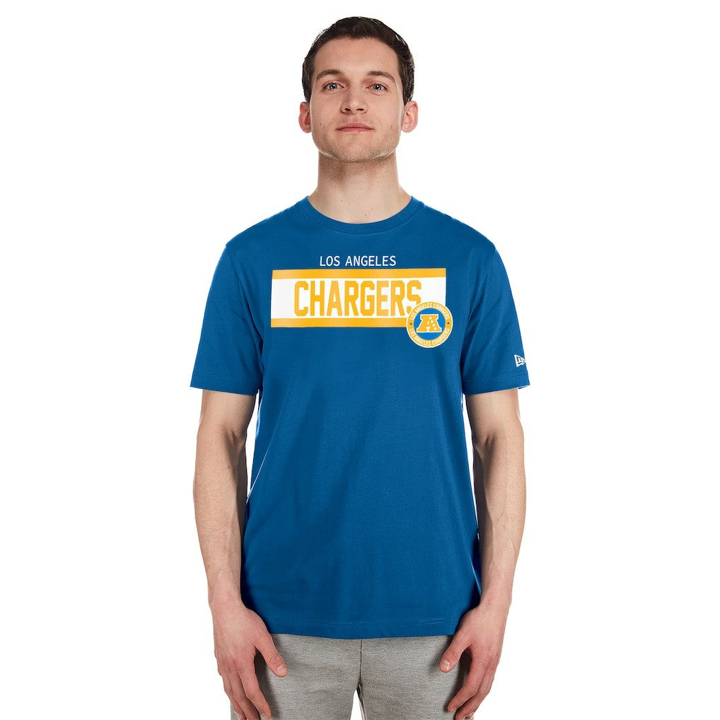 Los Angeles Chargers New Era 3rd Down High Density Print T-Shirt Blue - NFL