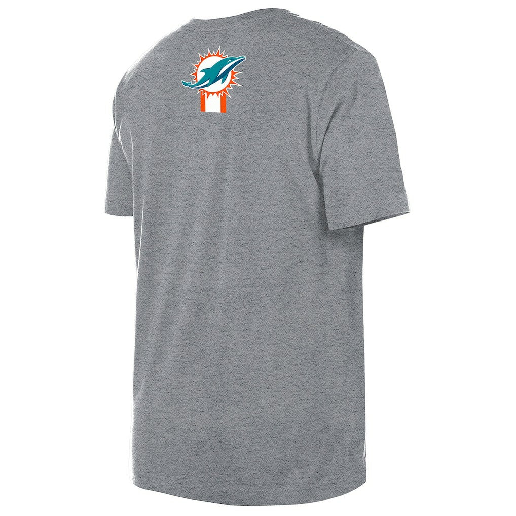Miami Dolphins New Era 3rd Down High Density Print T-Shirt Gray - NFL