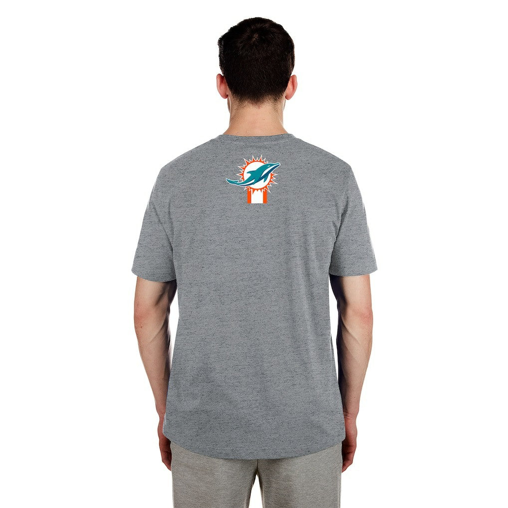 Miami Dolphins New Era 3rd Down High Density Print T-Shirt Gray - NFL