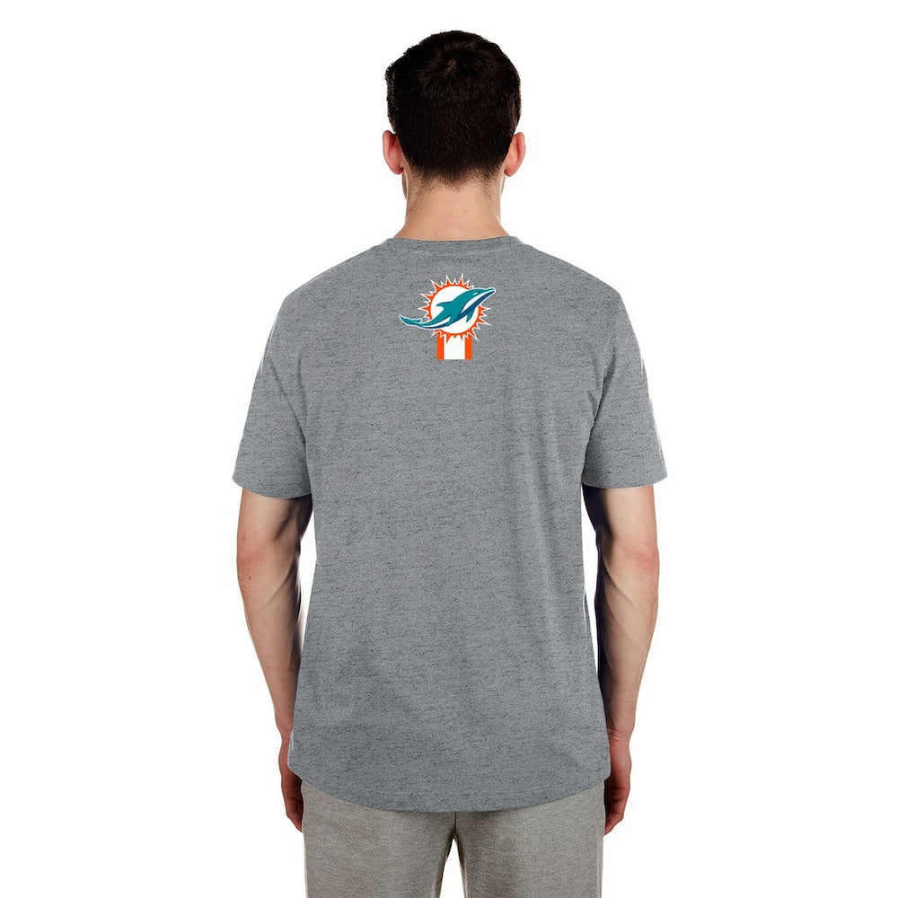 Miami Dolphins New Era 3rd Down High Density Print T-Shirt Gray - NFL
