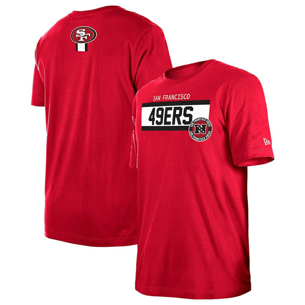 San Francisco 49ers New Era 3rd Down High Density Print T-Shirt Scarlet - NFL