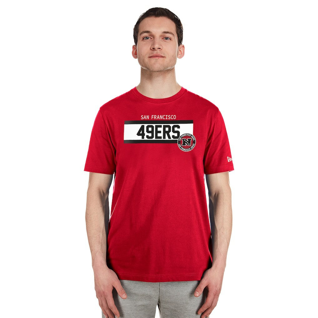 San Francisco 49ers New Era 3rd Down High Density Print T-Shirt Scarlet - NFL