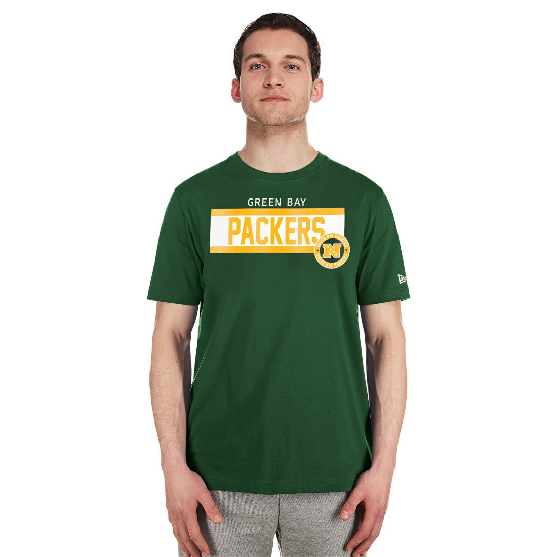 Green Bay Packers New Era 3rd Down High Density Print T-Shirt Green - NFL