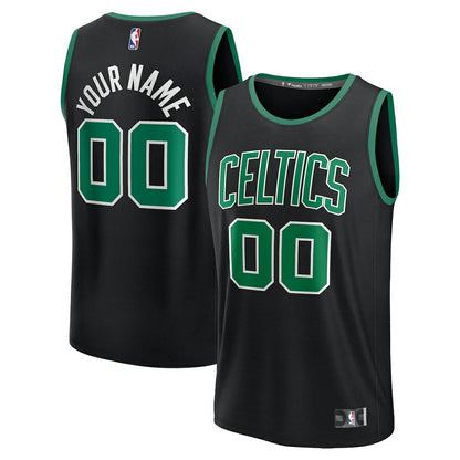 Boston Celtics Youth Fast Break Custom Replica Jersey - Black - Statement Edition | NBA Jerseys
