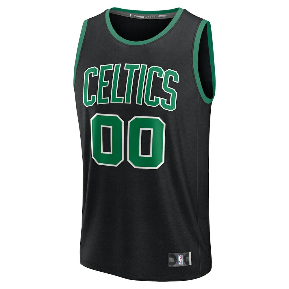 Fanatics - Boston Celtics Youth Fast Break Custom Replica Jersey - Black - Statement Edition