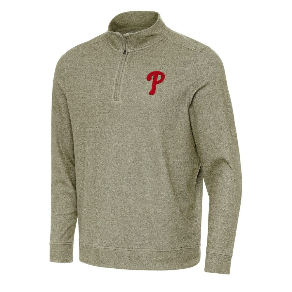 Philadelphia Phillies Antigua Subtle Quarter-Zip Sweatshirt Clearance