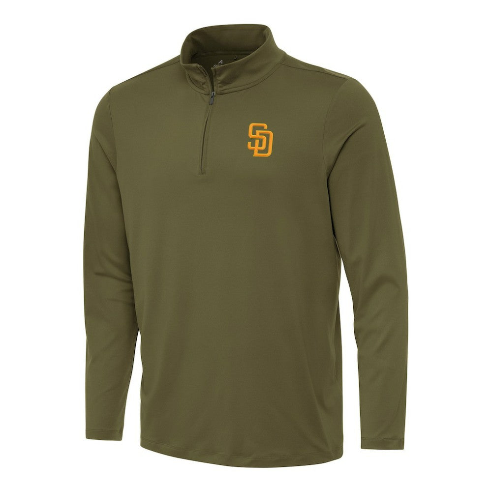 San Diego Padres Antigua Reprocess Quarter-Zip Top Clearance