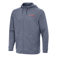 Atlanta Braves Antigua Effortless Full-Zip Hooded Jacket Clearance