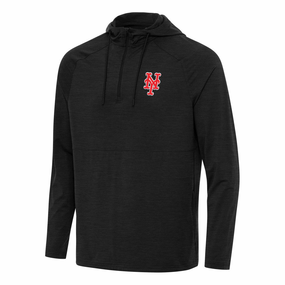 New York Mets Antigua Spikes Quarter-Zip Pullover Hoodie Clearance