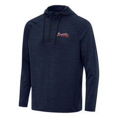Atlanta Braves Antigua Spikes Quarter-Zip Pullover Hoodie Lifestyle