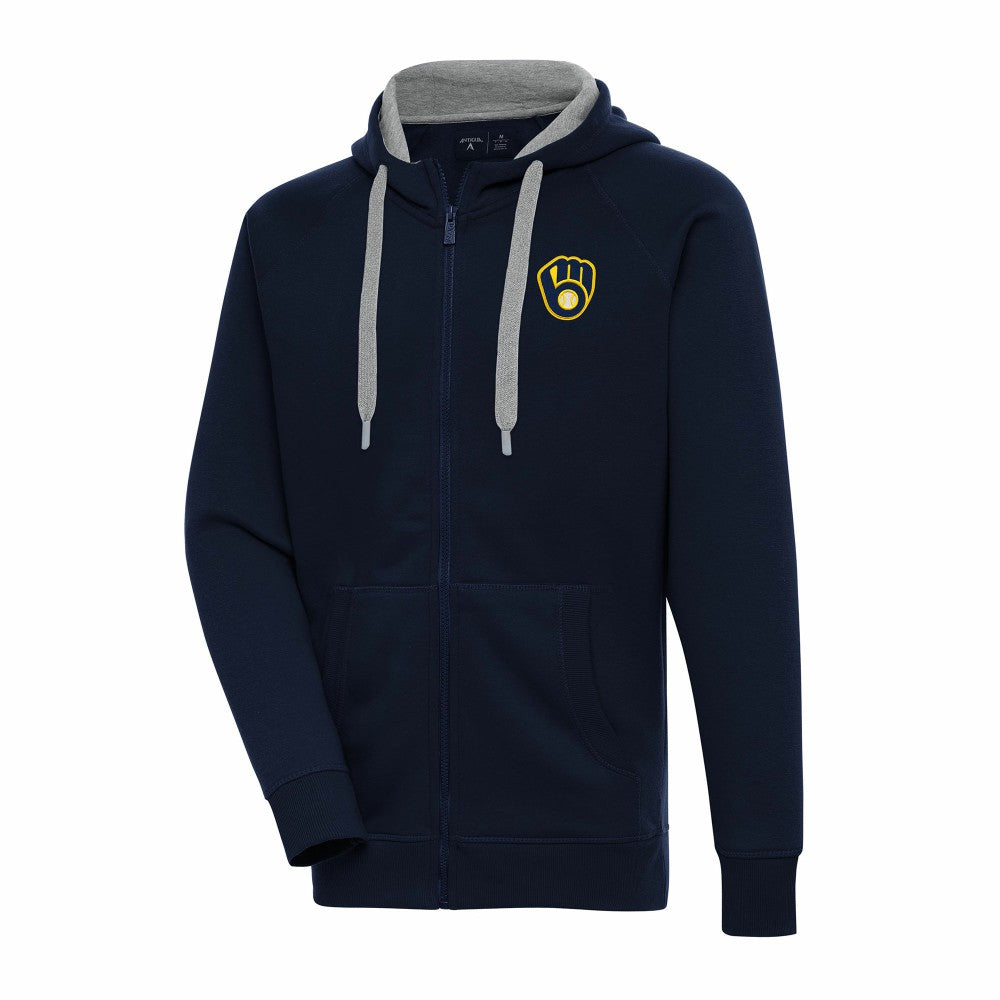 Milwaukee Brewers Antigua Big & Tall Victory Full-Zip Hoodie Jacket discount