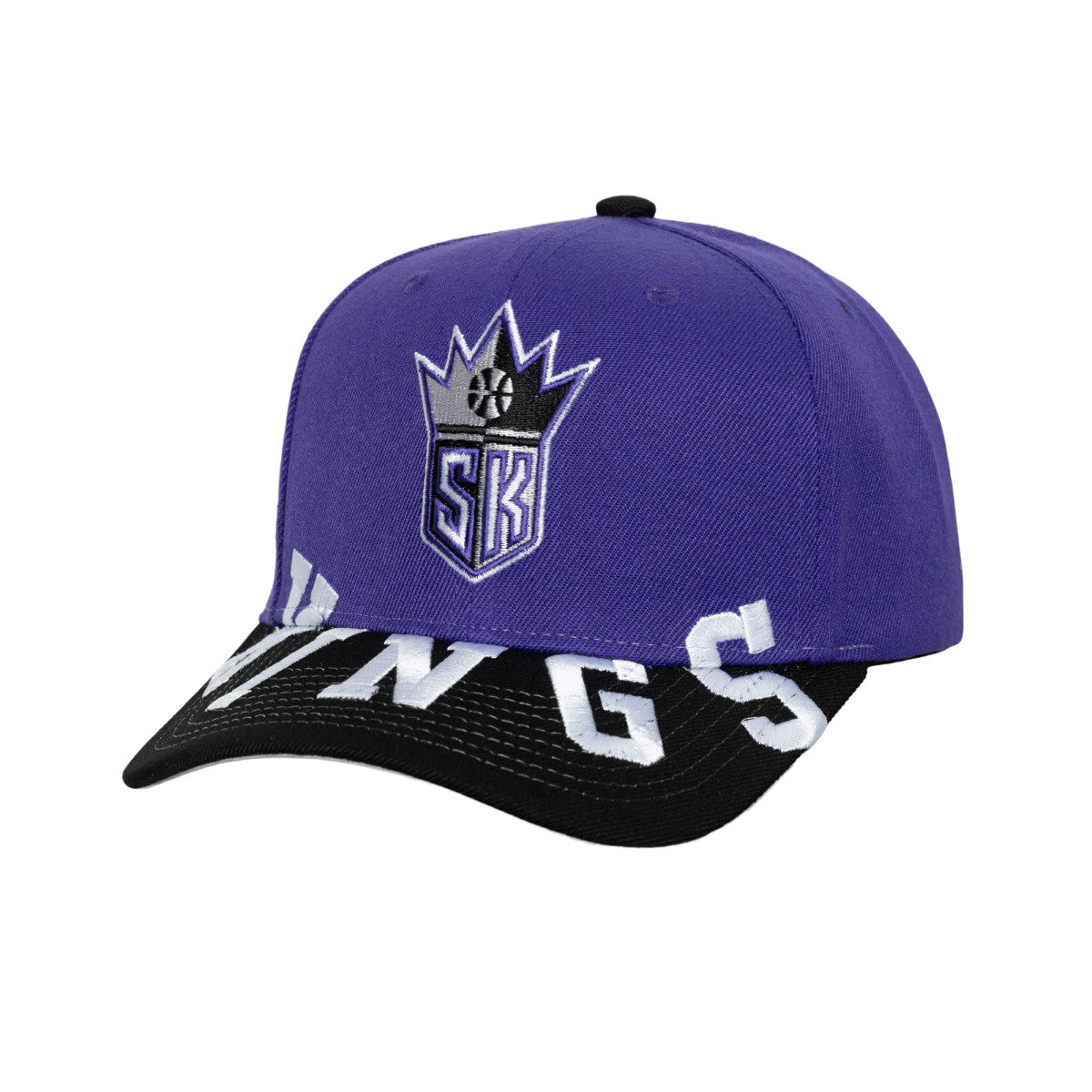 Mitchell & Ness - Sacramento Kings Underarch Two-Tone Pro Crown Snapback Hat - Purple/Black