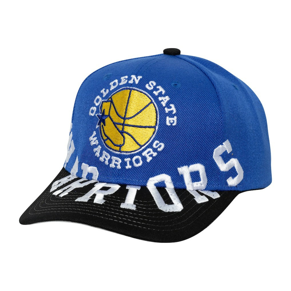 Mitchell & Ness - Golden State Warriors Underarch Two-Tone Pro Crown Snapback Hat - Royal/Black
