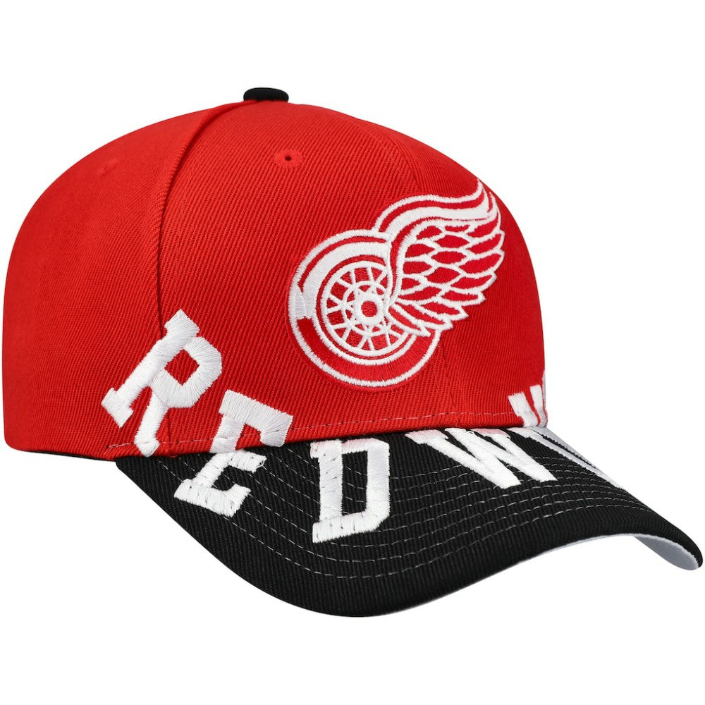 Detroit Red Wings - Mitchell & Ness Underarch Two-Tone Pro Crown Snapback Hat Red/Black