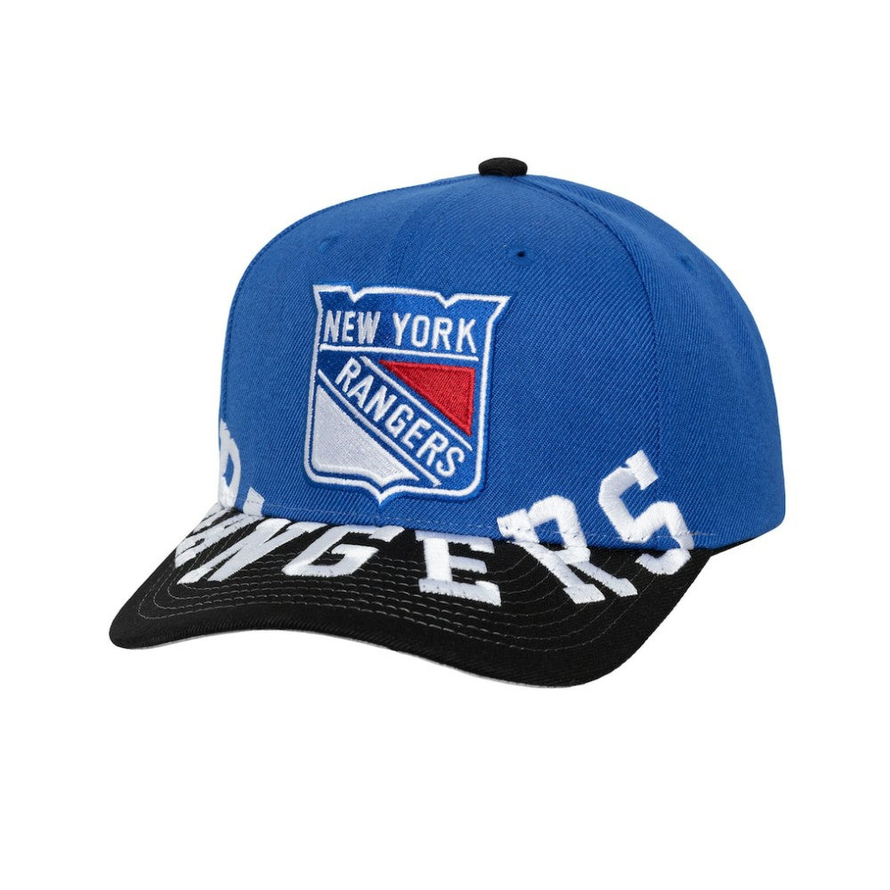 New York Rangers Mitchell & Ness Underarch Two-Tone Pro Crown Snapback Hat Blue/Black