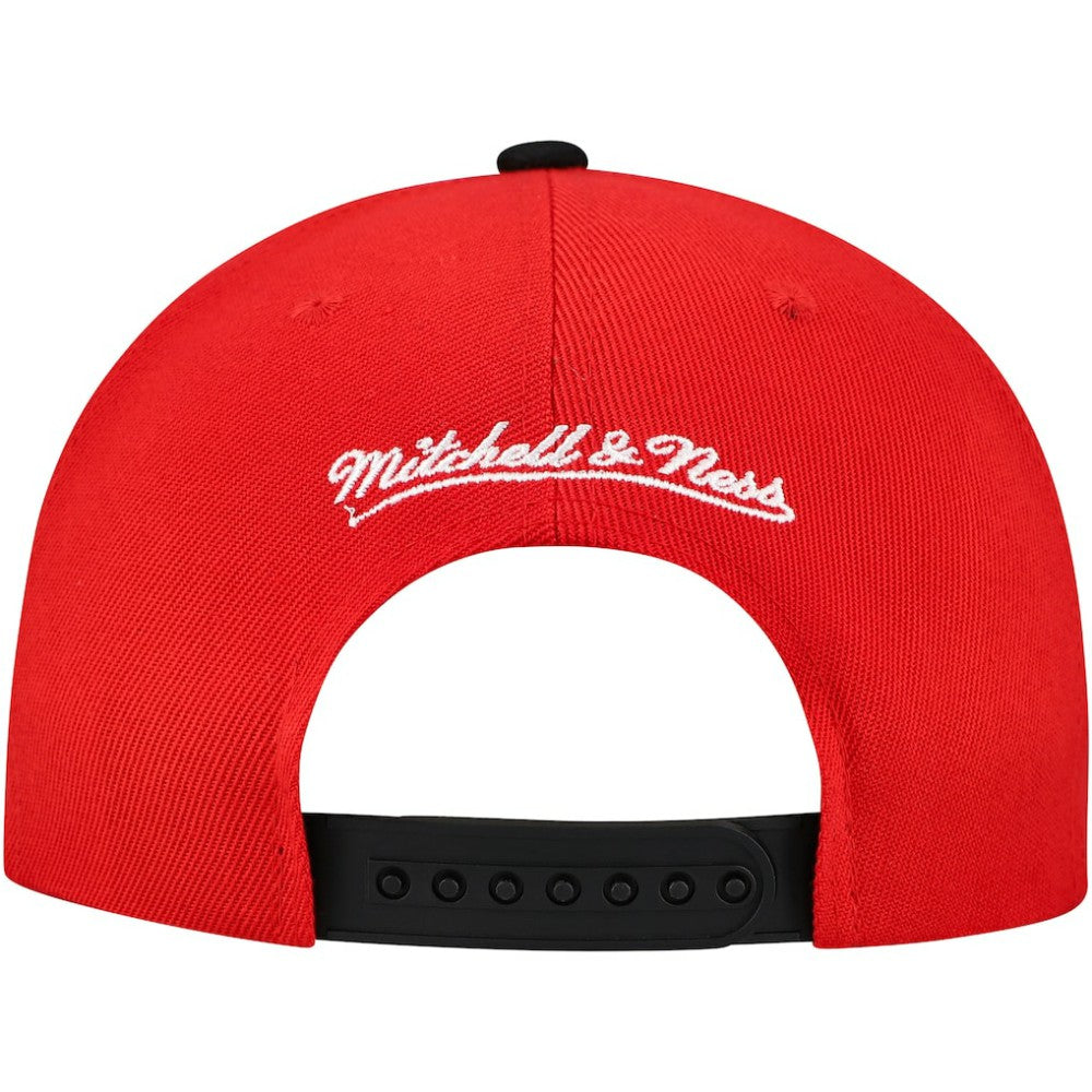 Chicago Blackhawks Mitchell & Ness Underarch Two-Tone Pro Crown Snapback Hat Red/Black