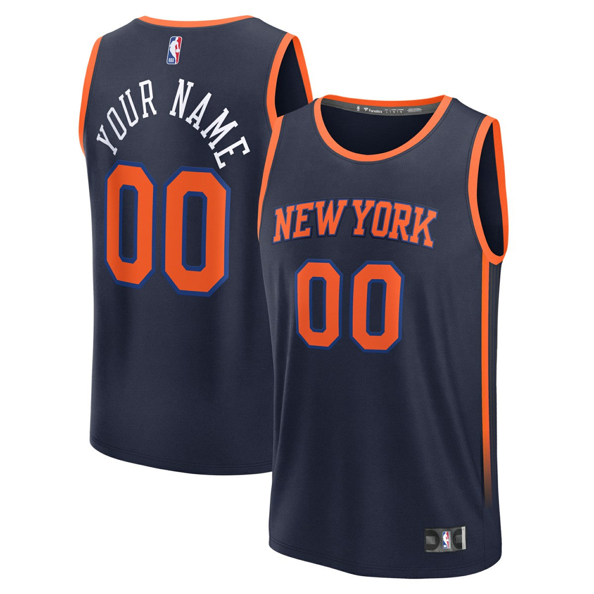 Fanatics - New York Knicks Fast Break Custom Jersey - Statement Edition - Navy