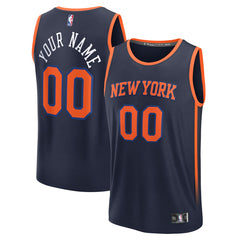 Fanatics - New York Knicks Fast Break Custom Jersey - Statement Edition - Navy