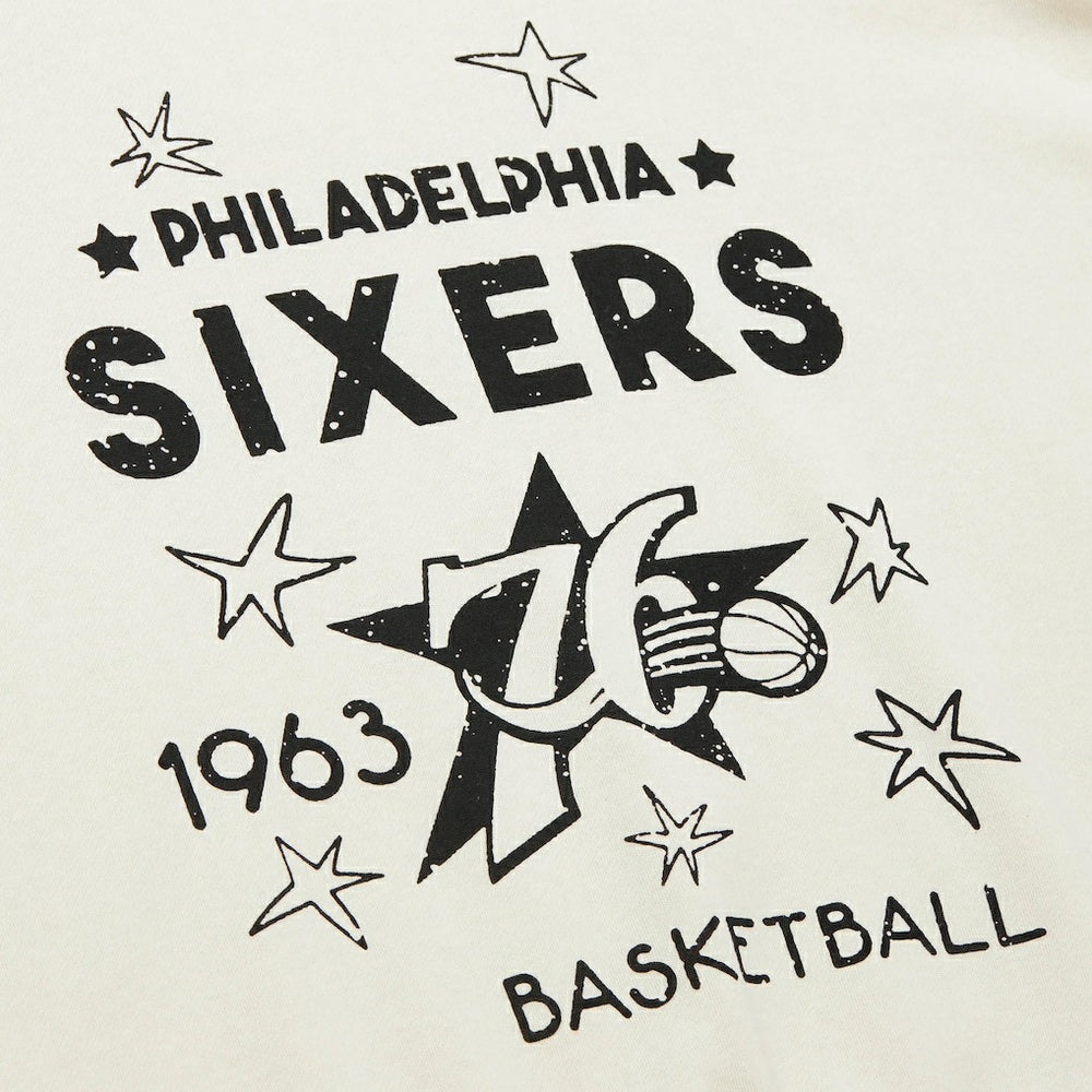 Mitchell & Ness - Philadelphia 76ers Women's Hardwood Classics Pullover Sweatshirt - Cream