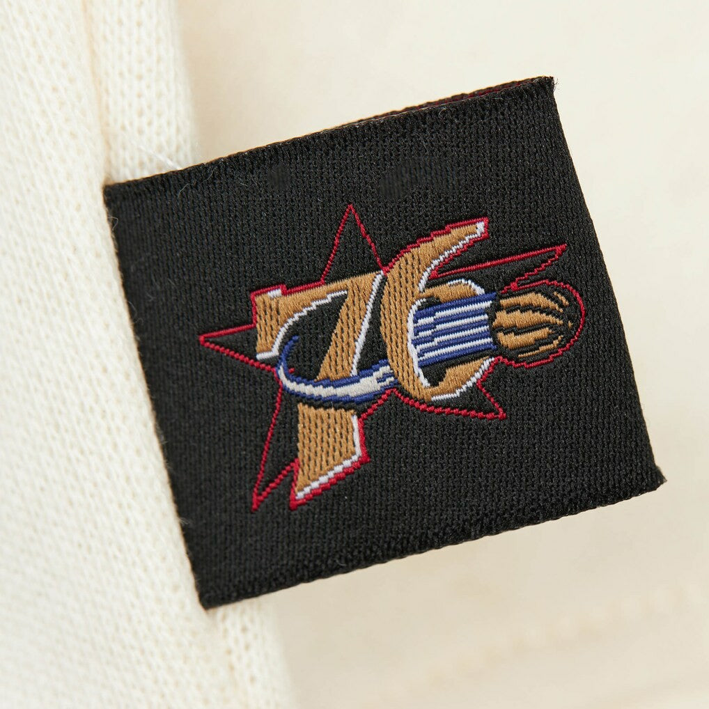Mitchell & Ness - Philadelphia 76ers Women's Hardwood Classics Pullover Sweatshirt - Cream