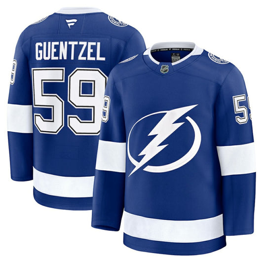 Jake Guentzel Tampa Bay Lightning Fanatics Home Premium Jersey - Blue | NHL Jerseys