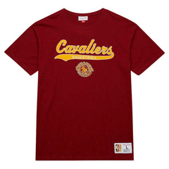 Mitchell & Ness - Cleveland Cavaliers Hardwood Classics Felt Applique Slub T-Shirt - Wine