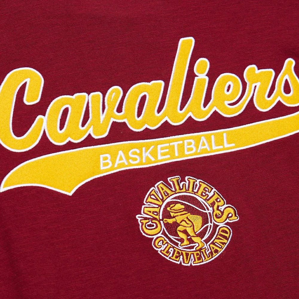 Mitchell & Ness - Cleveland Cavaliers Hardwood Classics Felt Applique Slub T-Shirt - Wine