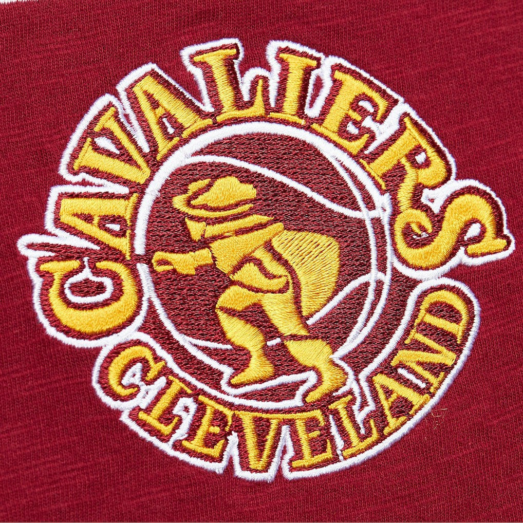 Mitchell & Ness - Cleveland Cavaliers Hardwood Classics Felt Applique Slub T-Shirt - Wine