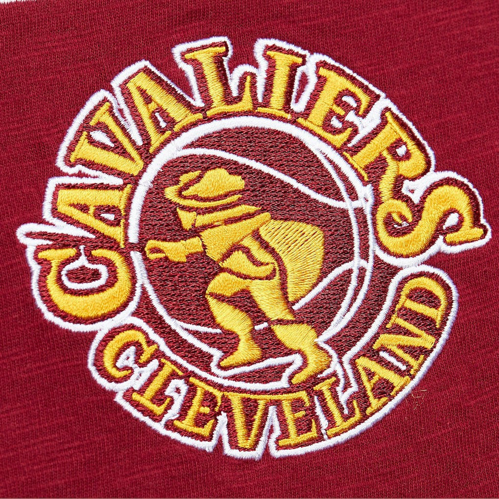 Mitchell & Ness - Cleveland Cavaliers Hardwood Classics Felt Applique Slub T-Shirt - Wine