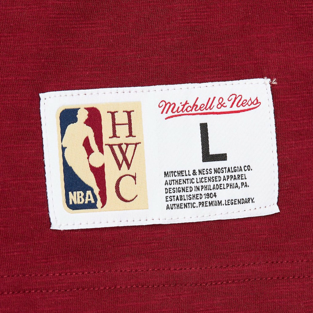 Mitchell & Ness - Cleveland Cavaliers Hardwood Classics Felt Applique Slub T-Shirt - Wine