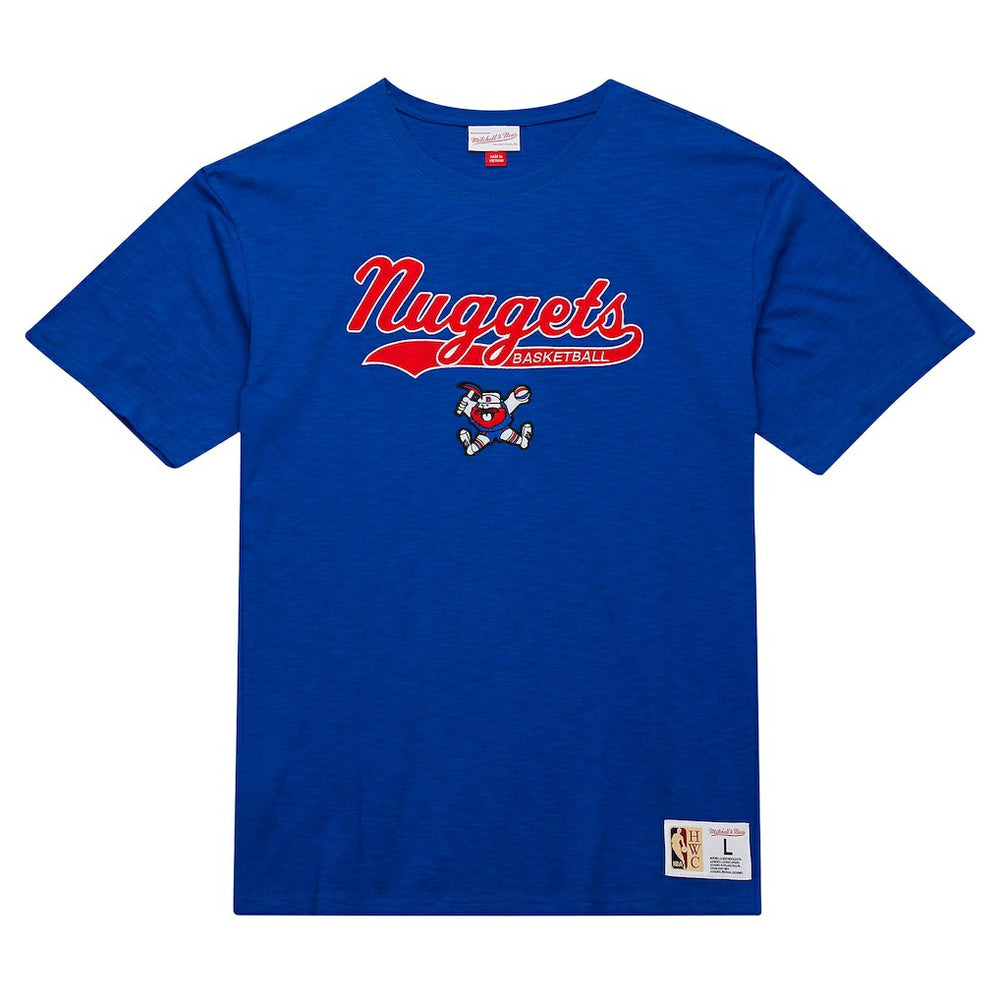 Mitchell & Ness - Denver Nuggets Hardwood Classics Felt Applique Slub T-Shirt - Royal