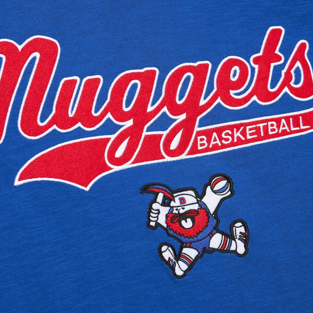 Mitchell & Ness - Denver Nuggets Hardwood Classics Felt Applique Slub T-Shirt - Royal
