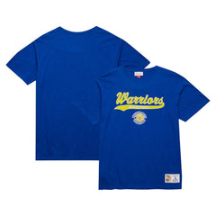 Mitchell & Ness - Golden State Warriors Hardwood Classics Felt Applique Slub T-Shirt - Royal