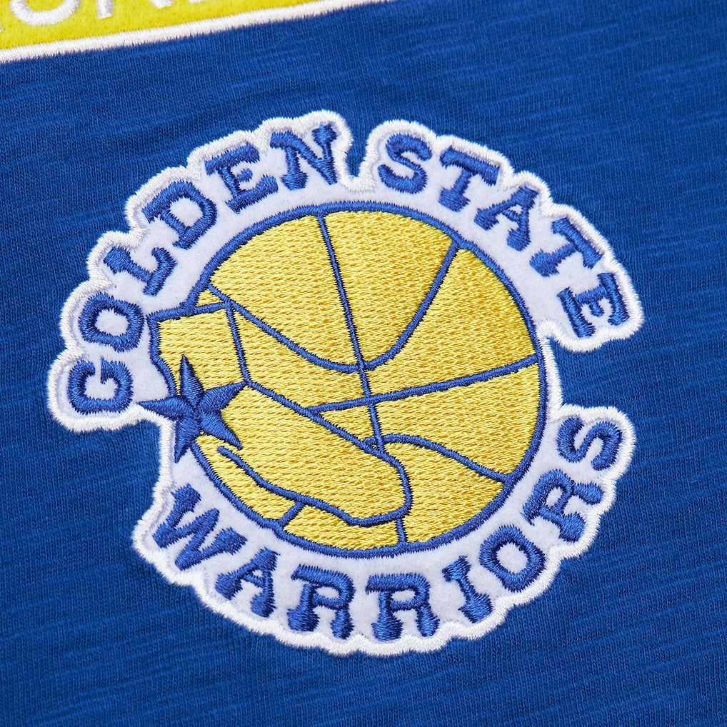 Mitchell & Ness - Golden State Warriors Hardwood Classics Felt Applique Slub T-Shirt - Royal