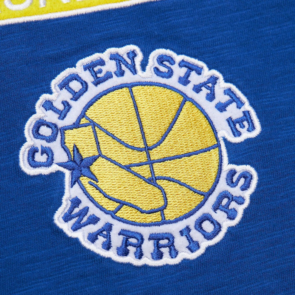 Mitchell & Ness - Golden State Warriors Hardwood Classics Felt Applique Slub T-Shirt - Royal