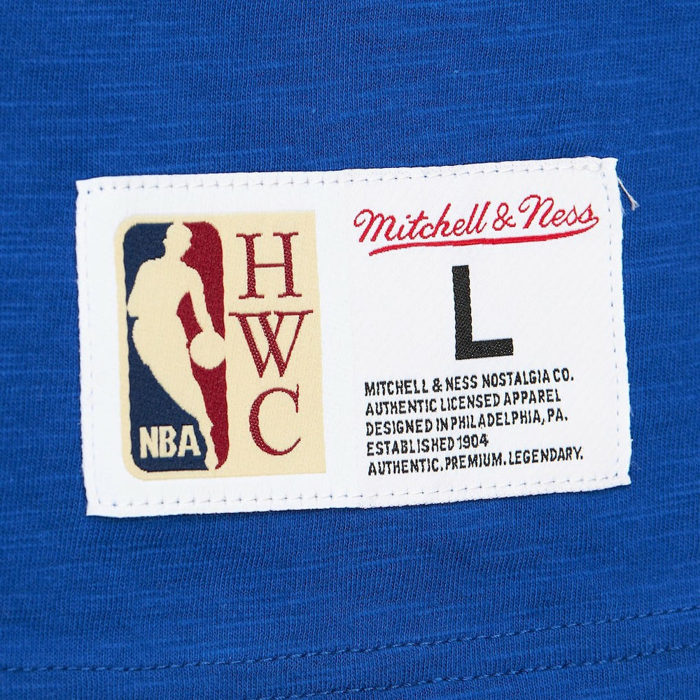 Mitchell & Ness - Golden State Warriors Hardwood Classics Felt Applique Slub T-Shirt - Royal