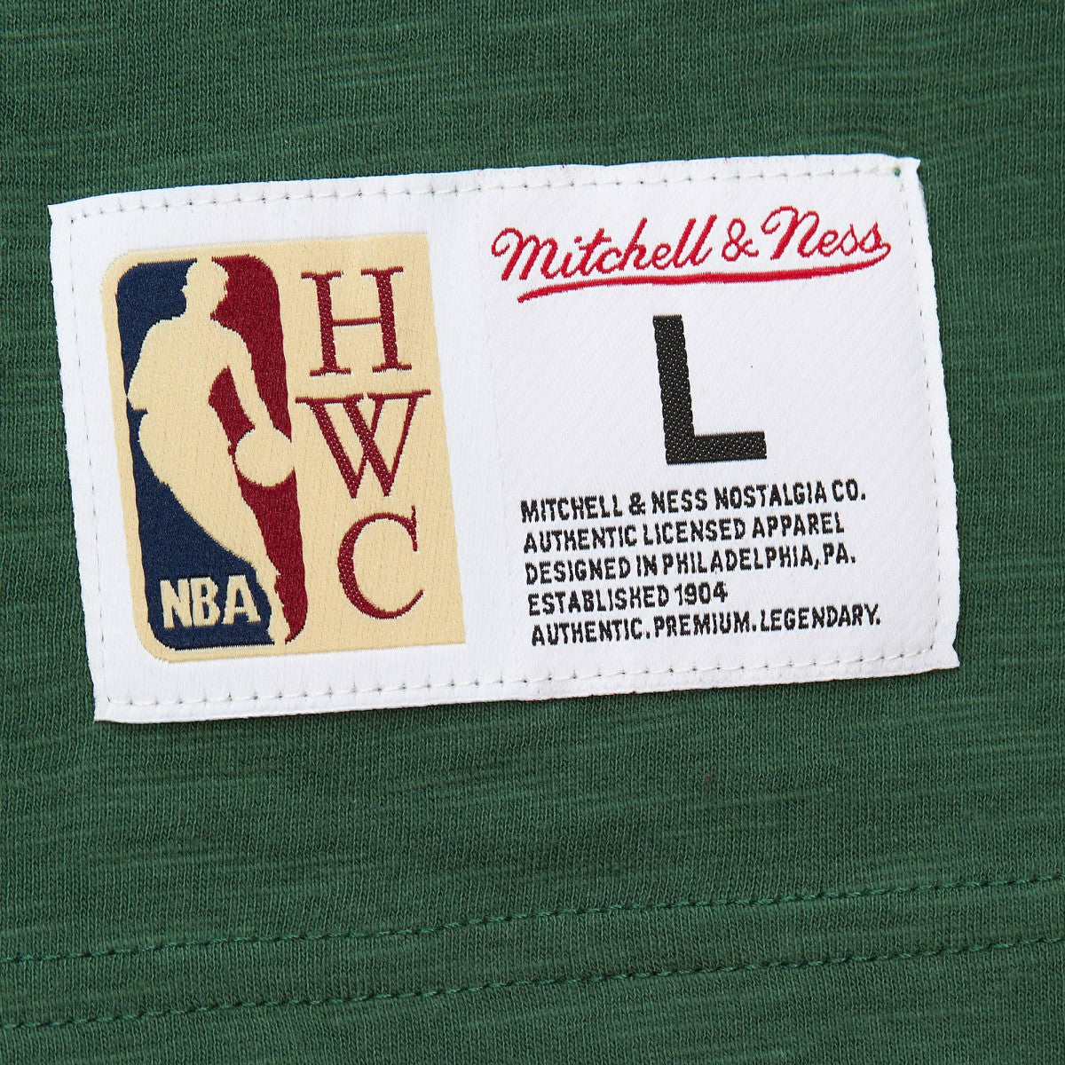 Mitchell & Ness - Milwaukee Bucks Hardwood Classics Felt Applique Slub T-Shirt - Green